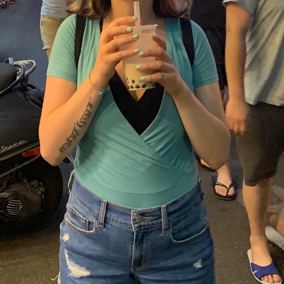 *SOLD* Wrap front bodysuit - Picture 4 of 4